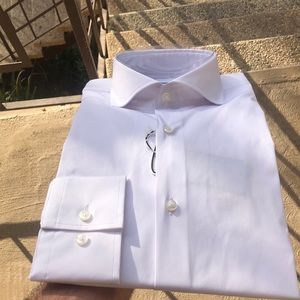 Brand new white, slim fit dress shirt from BOSS.